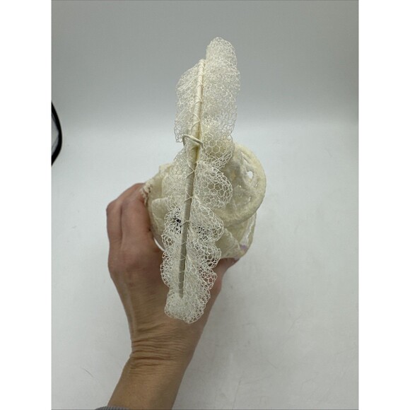 Wedding Cake Topper Bride Groom Lace Bell 1950s Vintage - Picture 14 of 16